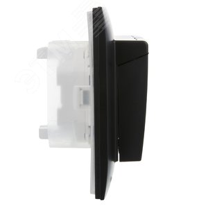 SKANDY Розетка 2-местная и крышкой 16А в сборе IP44 SK-R12Bl черный IEK - фото 4