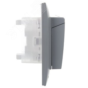 SKANDY Розетка 2-местная и крышкой 16А в сборе IP44 SK-R12Gr серый IEK - фото 4