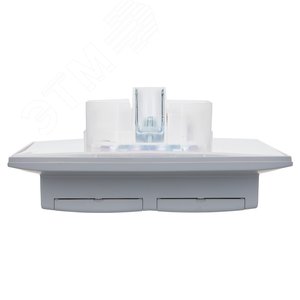 SKANDY Розетка 2-местная и крышкой 16А в сборе IP44 SK-R12Gr серый IEK - фото 5