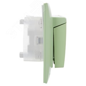 SKANDY Розетка 2-местная и крышкой 16А в сборе IP44 SK-R12G мятный IEK - фото 4