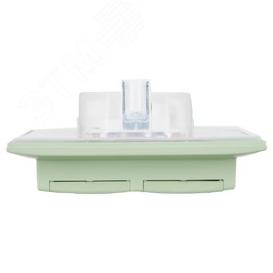 SKANDY Розетка 2-местная и крышкой 16А в сборе IP44 SK-R12G мятный IEK - фото 5