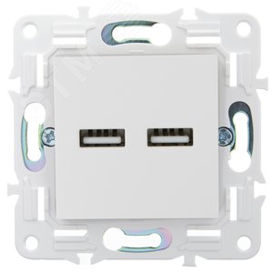 SKANDY Розетка USB A+A 3,1А SK-R15W арктический белый IEK - фото 2