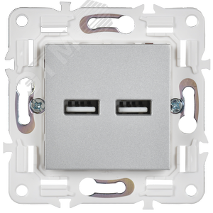 SKANDY Розетка USB A+A 3,1А SK-R15S серебряный IEK - фото 2