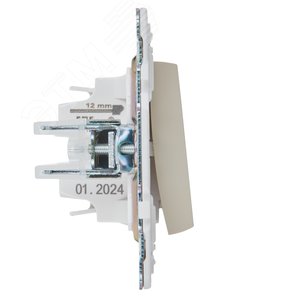 SKANDY Выключатель 1-клавишный 10А SK-V01B бежевый IEK - фото 4