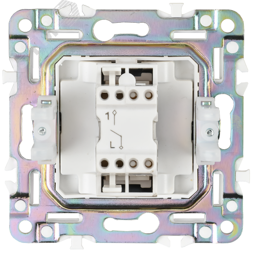 SKANDY Выключатель 1-клавишный 10А SK-V01N никель IEK - фото 3