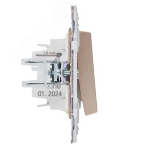 SKANDY Выключатель 1-клавишный 10А SK-V01Sa песочный IEK - фото 4