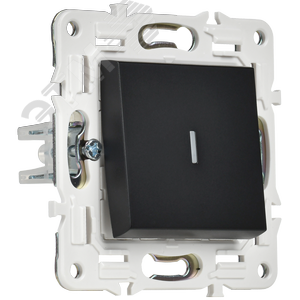 SKANDY Выключатель 1-клавишный с индикацией 10А SK-V07Bl черный IEK - фото 3