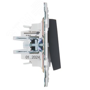 SKANDY Выключатель 1-клавишный с индикацией 10А SK-V07G графит IEK - фото 4