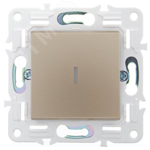 SKANDY Выключатель 1-клавишный с индикацией 10А SK-V07Sa песочный IEK - фото 2