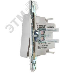 SKANDY Выключатель 1-клавишный проходной 10А SK-V02W арктический белый IEK - фото 5