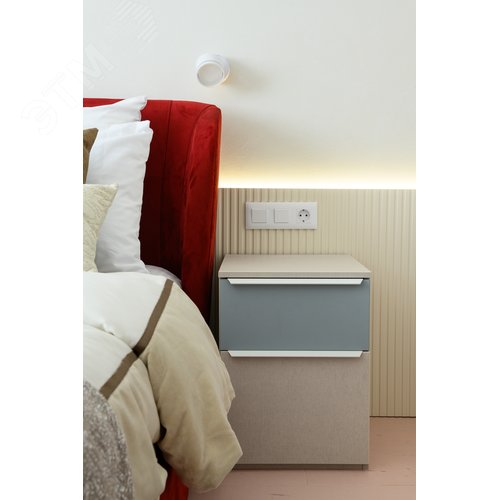 SKANDY Выключатель 1-клавишный проходной 10А SK-V02W арктический белый IEK - фото 2