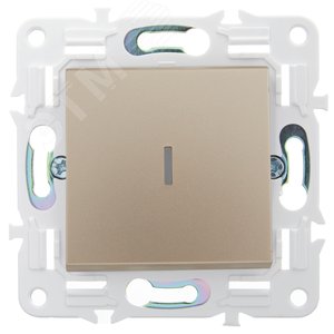 SKANDY Выключатель 1-клавишный проходной с индикацией 10А SK-V08Sa песочный IEK - фото 2