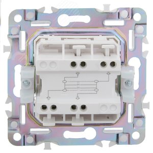 SKANDY Выключатель 1-клавишный перекрестный 10А SK-V03W арктический белый IEK - фото 3