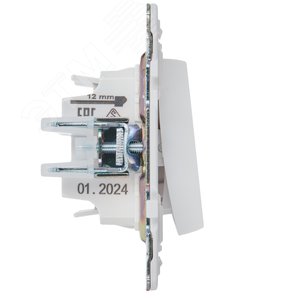 SKANDY Выключатель 1-клавишный перекрестный 10А SK-V03W арктический белый IEK - фото 4