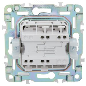 SKANDY Выключатель 1-клавишный перекрестный 10А SK-V03Bl черный IEK - фото 3