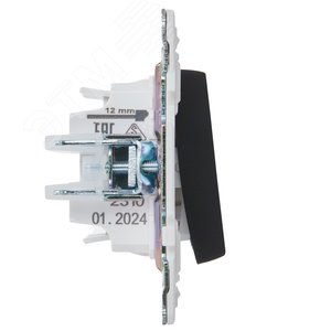 SKANDY Выключатель 1-клавишный перекрестный 10А SK-V03Bl черный IEK - фото 4