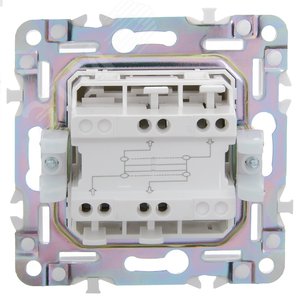 SKANDY Выключатель 1-клавишный перекрестный 10А SK-V03Gr серый IEK - фото 3