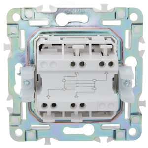 SKANDY Выключатель 1-клавишный перекрестный 10А SK-V03B бежевый IEK - фото 3