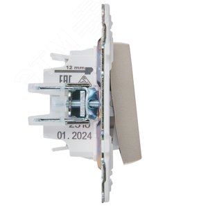 SKANDY Выключатель 1-клавишный перекрестный 10А SK-V03Sh шампань IEK - фото 4