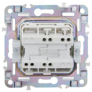 SKANDY Выключатель 1-клавишный перекрестный 10А SK-V03Sa песочный IEK - фото 3