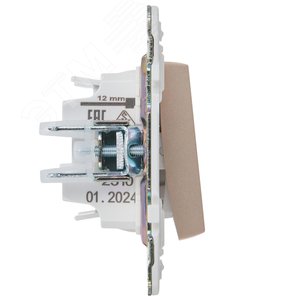 SKANDY Выключатель 1-клавишный перекрестный 10А SK-V03Sa песочный IEK - фото 4