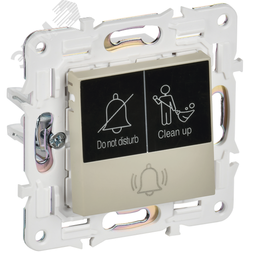 Изображение товара SKANDY Кнопка звонка с индикацией для отелей 10А SK-V17B бежевый IEK (шт)