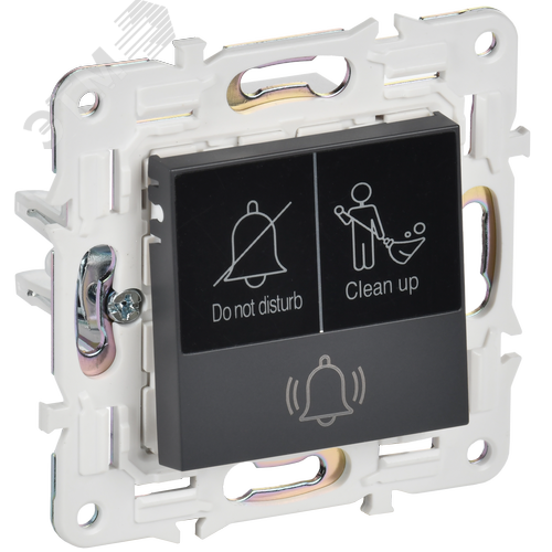 Изображение товара SKANDY Кнопка звонка с индикацией для отелей 10А SK-V17T титан IEK (шт)