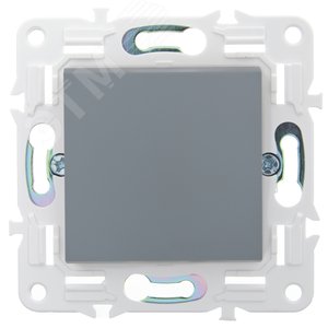 SKANDY Выключатель 1-клавишный кнопочный 10А SK-V14Gr серый IEK - фото 2