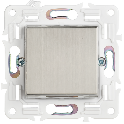 SKANDY Выключатель 1-клавишный кнопочный 10А SK-V14N никель IEK - фото 3