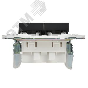 SKANDY Выключатель 2-клавишный 10А SK-V04Bl черный IEK - фото 5