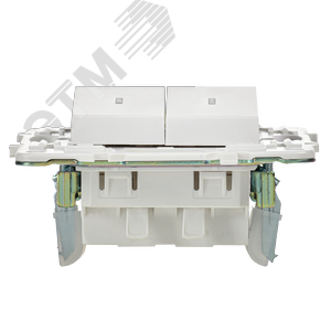 SKANDY Выключатель 2-клавишный с индикацией 10А SK-V09W арктический белый IEK - фото 5