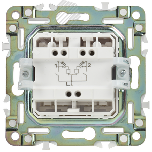 SKANDY Выключатель 2-клавишный с индикацией 10А SK-V09W арктический белый IEK - фото 6