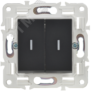 SKANDY Выключатель 2-клавишный с индикацией 10А SK-V09Bl черный IEK - фото 2