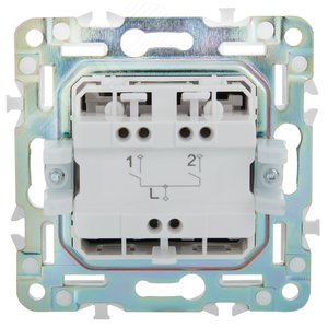 SKANDY Выключатель 2-клавишный с индикацией 10А SK-V09G графит IEK - фото 3