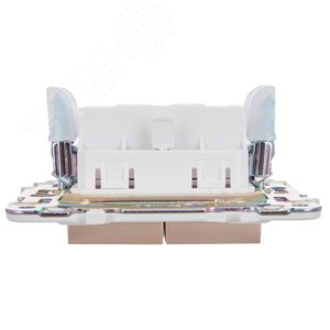 SKANDY Выключатель 2-клавишный с индикацией 10А SK-V09Sa песочный IEK - фото 5