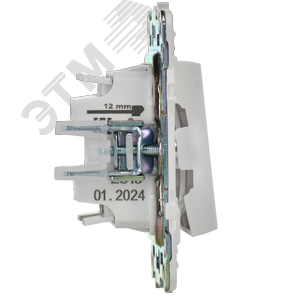 SKANDY Выключатель 2-клавишный проходной 10А SK-V05W арктический белый IEK - фото 4