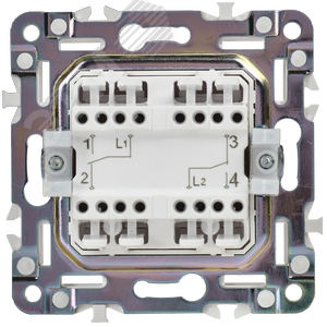 SKANDY Выключатель 2-клавишный проходной 10А SK-V05Bl черный IEK - фото 6