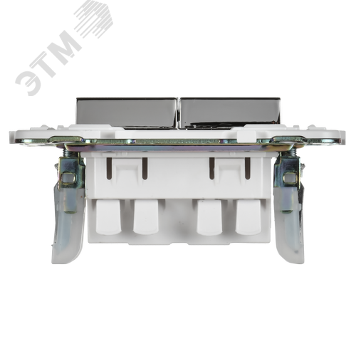 SKANDY Выключатель 2-клавишный проходной 10А SK-V05N никель IEK - фото 5