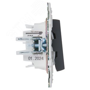 SKANDY Выключатель 2-клавишный проходной с индикацией 10А SK-V10G графит IEK - фото 4