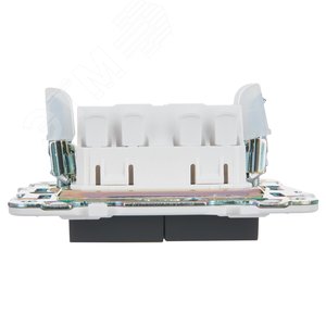 SKANDY Выключатель 2-клавишный проходной с индикацией 10А SK-V10G графит IEK - фото 5