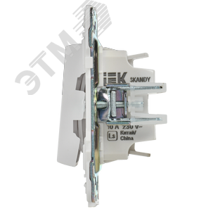 SKANDY Выключатель 2-клавишный перекрестный 10А SK-V06W арктический белый IEK - фото 5