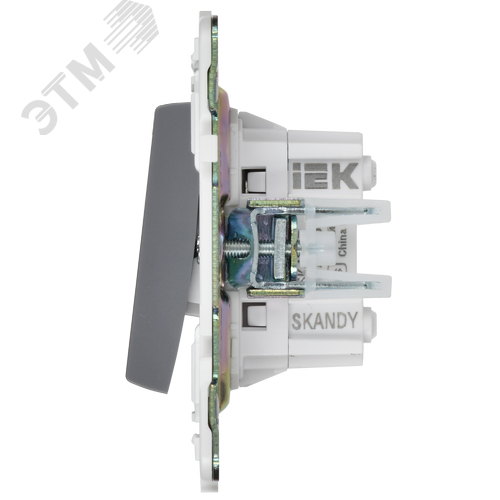 SKANDY Выключатель 2-клавишный перекрестный 10А SK-V06Gr серый IEK - фото 3