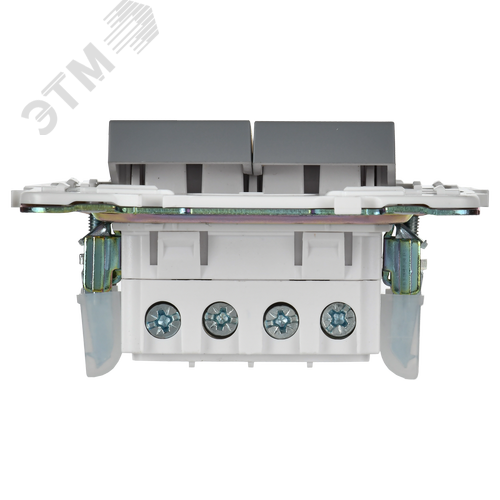 SKANDY Выключатель 2-клавишный перекрестный 10А SK-V06Gr серый IEK - фото 4