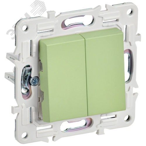 Изображение товара SKANDY Выключатель 2-клавишный перекрестный 10А SK-V06G мятный IEK (шт)