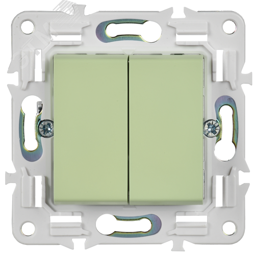 SKANDY Выключатель 2-клавишный перекрестный 10А SK-V06G мятный IEK - фото 2