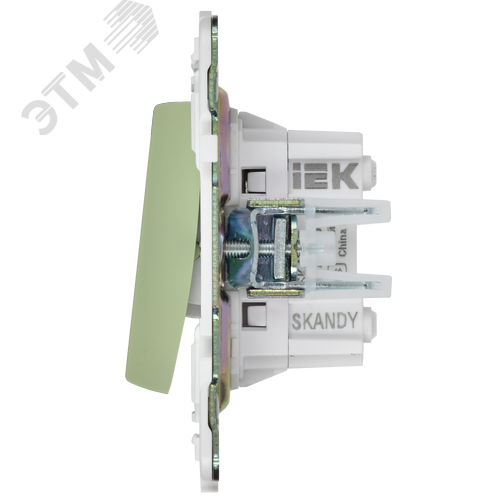 SKANDY Выключатель 2-клавишный перекрестный 10А SK-V06G мятный IEK - фото 3