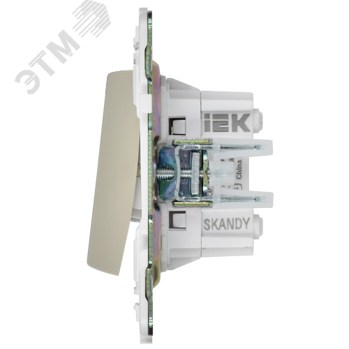 SKANDY Выключатель 2-клавишный перекрестный 10А SK-V06B бежевый IEK - фото 3