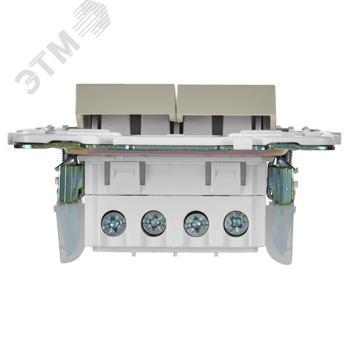 SKANDY Выключатель 2-клавишный перекрестный 10А SK-V06B бежевый IEK - фото 4