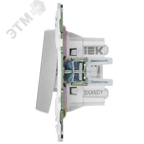 SKANDY Выключатель 2-клавишный перекрестный 10А SK-V06S серебряный IEK - фото 3