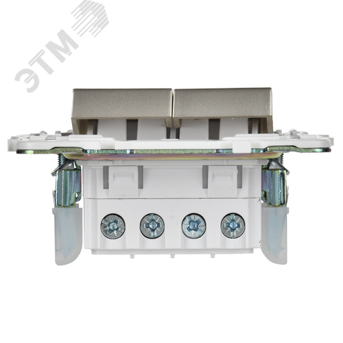 SKANDY Выключатель 2-клавишный перекрестный 10А SK-V06Sh шампань IEK - фото 4